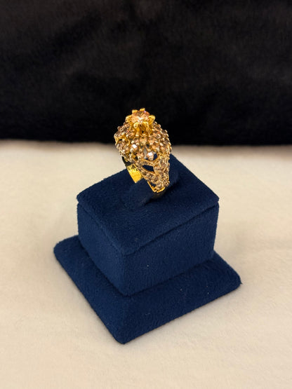 925 Silver GoldPlated Ring-Sr101