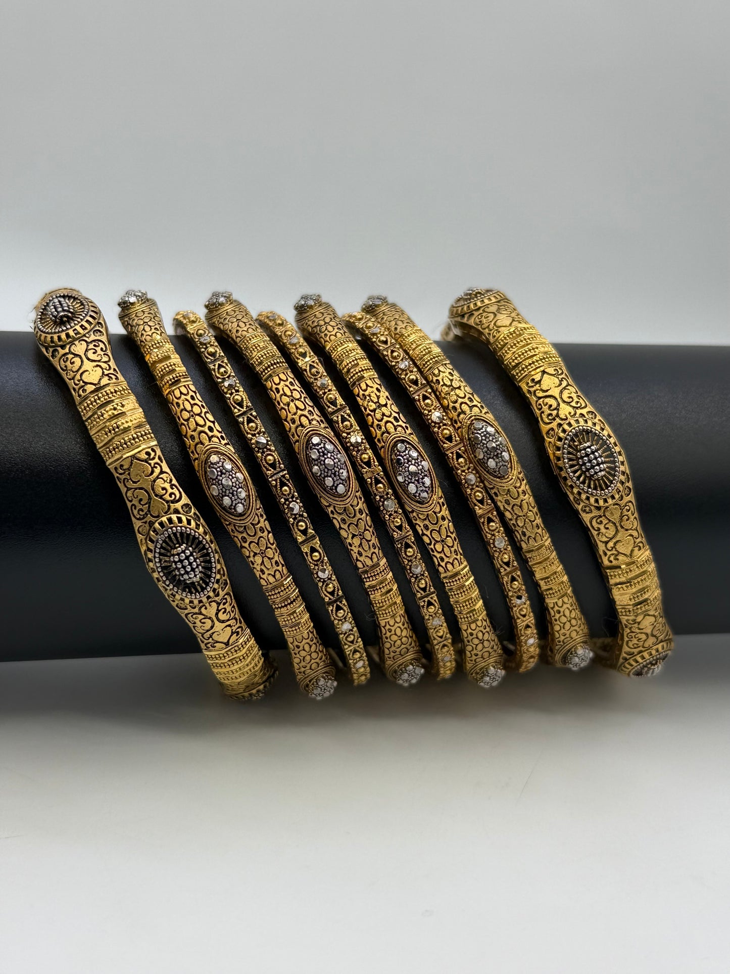 925 Silver Gold Plated Bangles-Sbg40