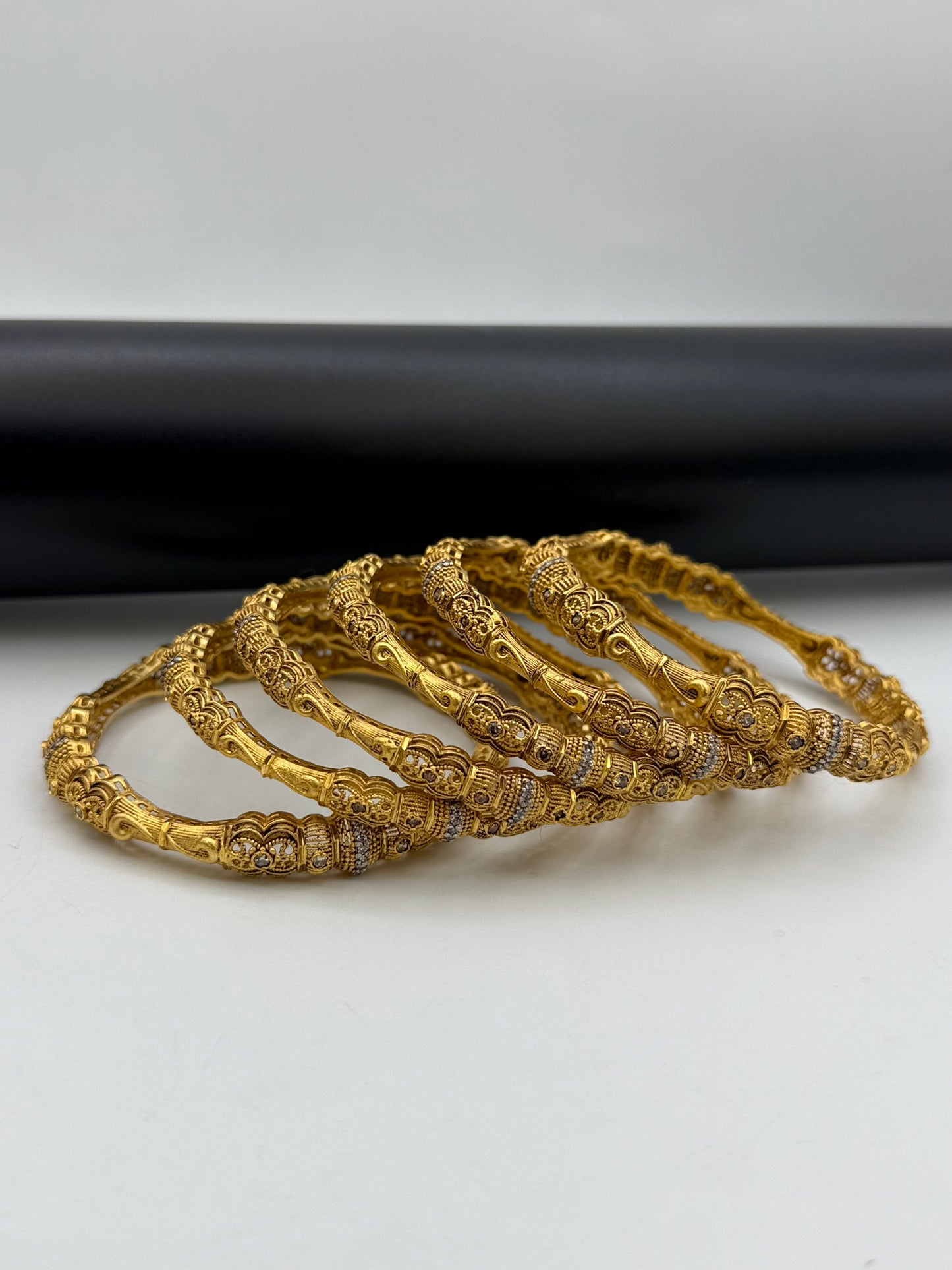 925 Silver Gold Plated Bangles-Sbg25