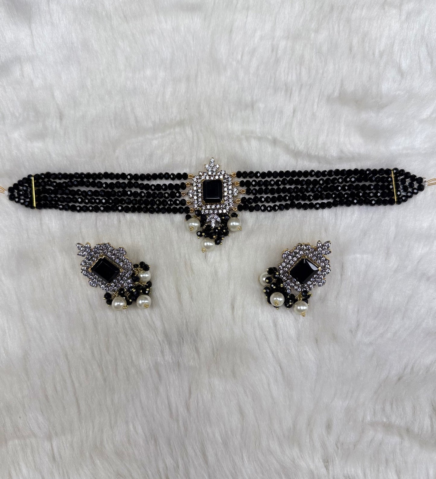 Regal Noir Choker Set-Ns17