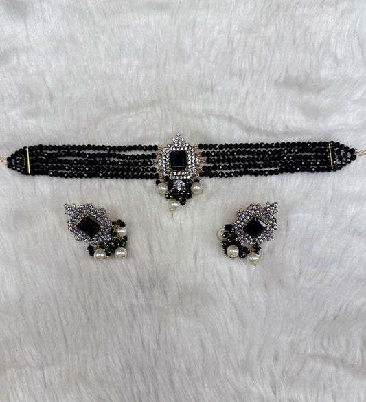 Regal Noir Choker Set-Ns17