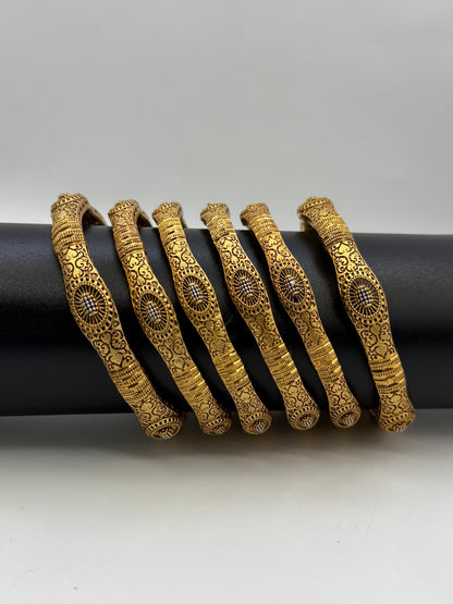 925 Silver Gold Plated Bangles-Sbg43