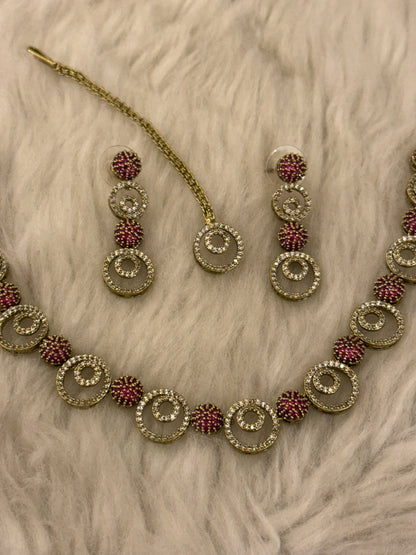 Goldplated necklace set-Ns63