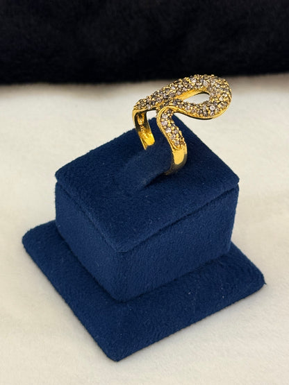925 Silver GoldPlated Ring-Sr113