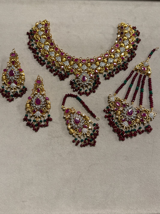 Emerald Ruby Bridal Set - Bs16