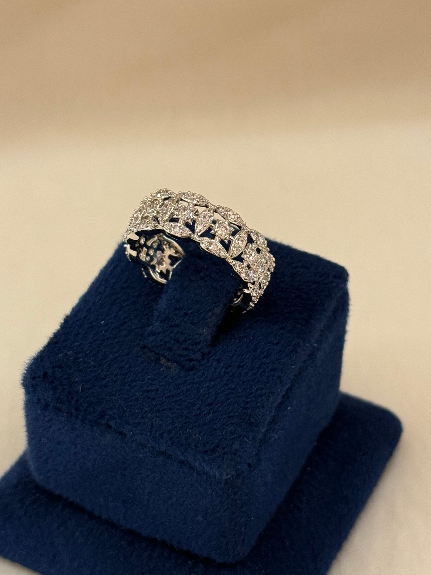 Rhodium Plated Ring-R239