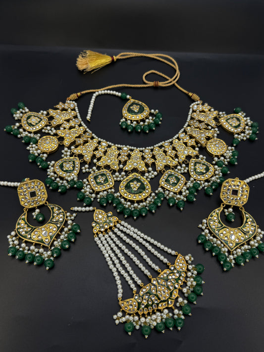 Emerald Royale Kundan Set-Bs010