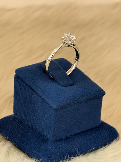 Rhodium plated Ring-R62