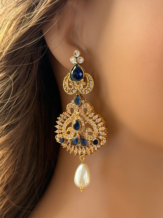 Sapphire Bloom Drops-Er39