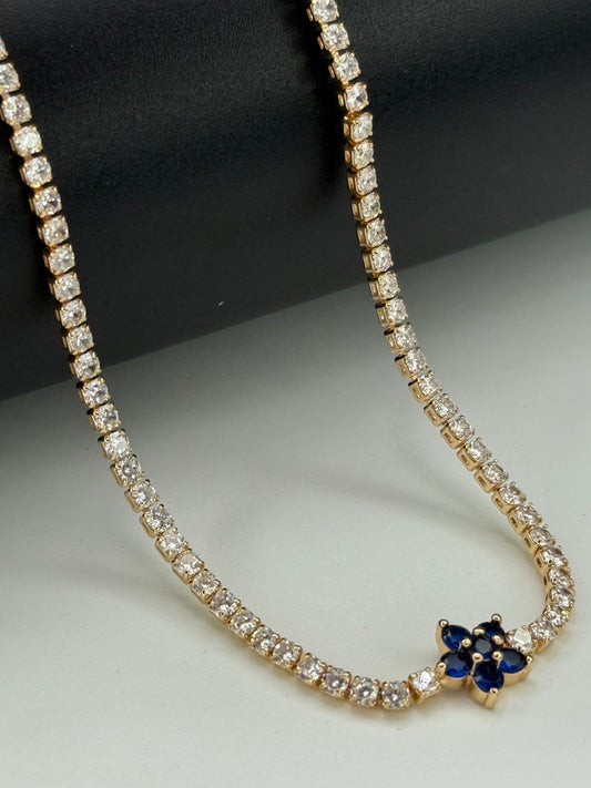 Sapphire Bloom Tennis Chain-Ch19