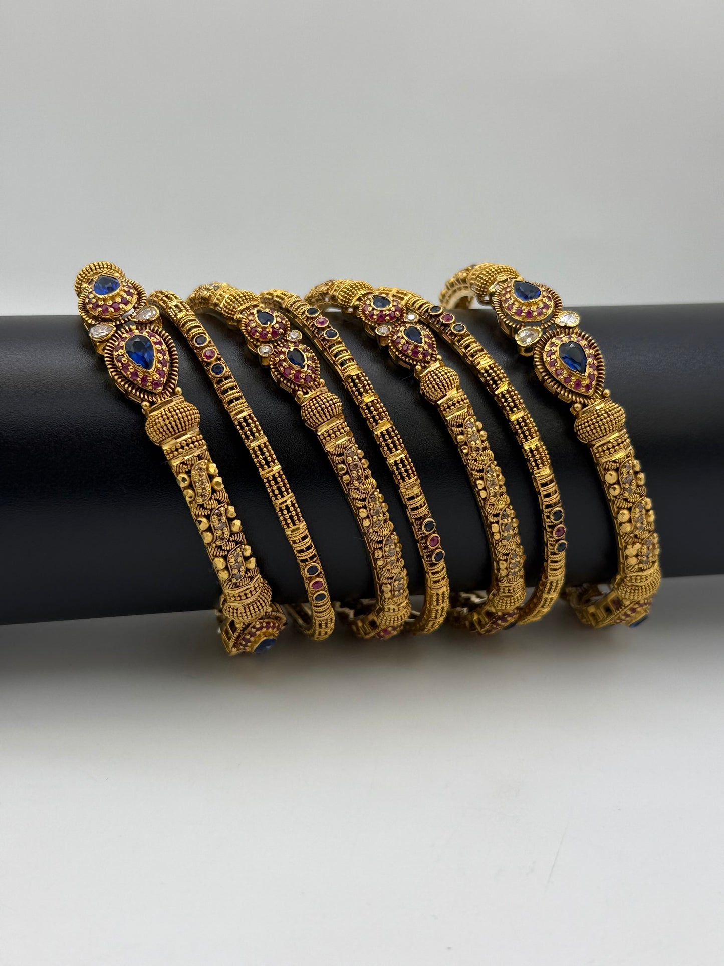 925 Silver Gold Plated Bangles-Sbg11