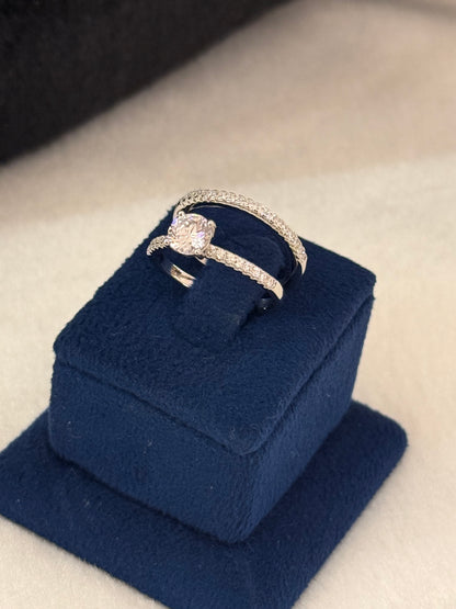 925 Silver Double Ring-Sr30