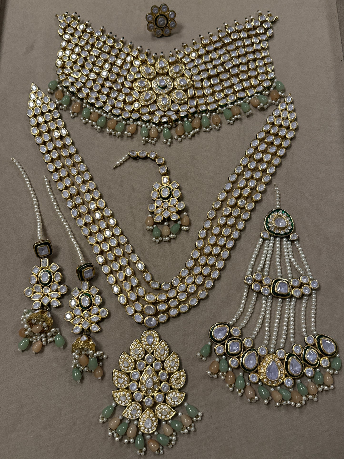 Gutka Kundan Mala Bridal sets-Bs55