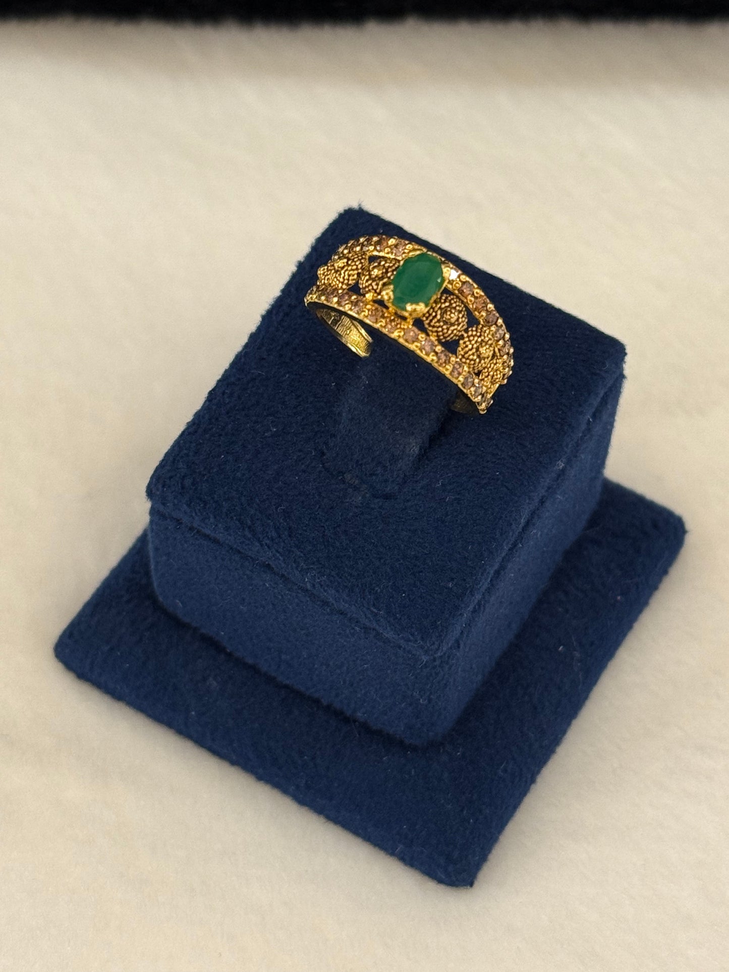 925 Silver GoldPlated Ring-Sr127