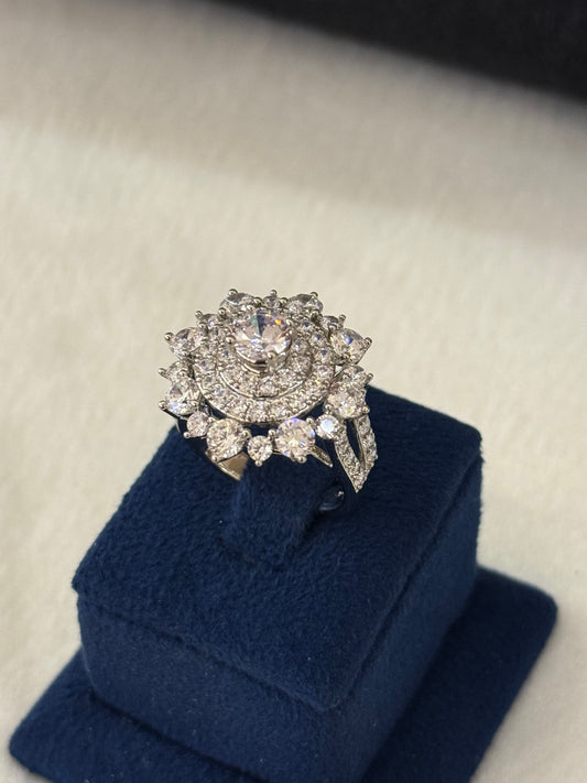Rhodium Plated Ring-R158