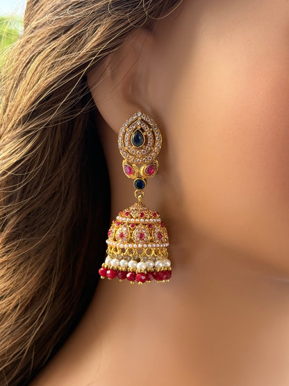 Ruby Royale Jhumkas-Er53
