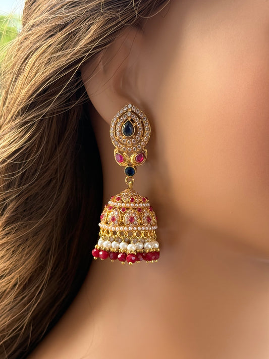 Ruby Royale Jhumkas-Er53