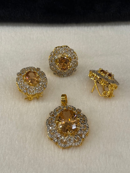 Goldplated Pendant Set-Ps56