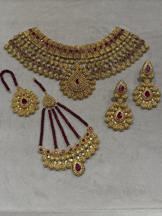 Royal Ruby Bridal Set - Bs22
