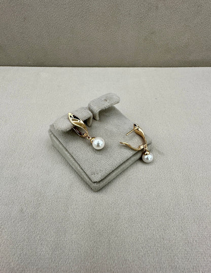 Pearl Hoop Earrings