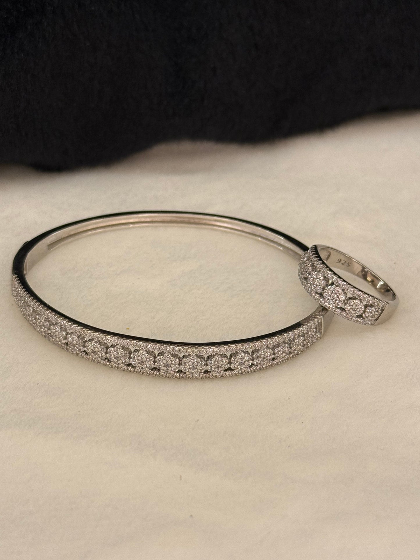 925 Silver Bracelet & Ring-SBS38