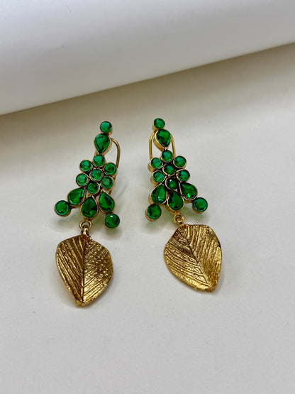 Leaf Polki Earrings-ER7
