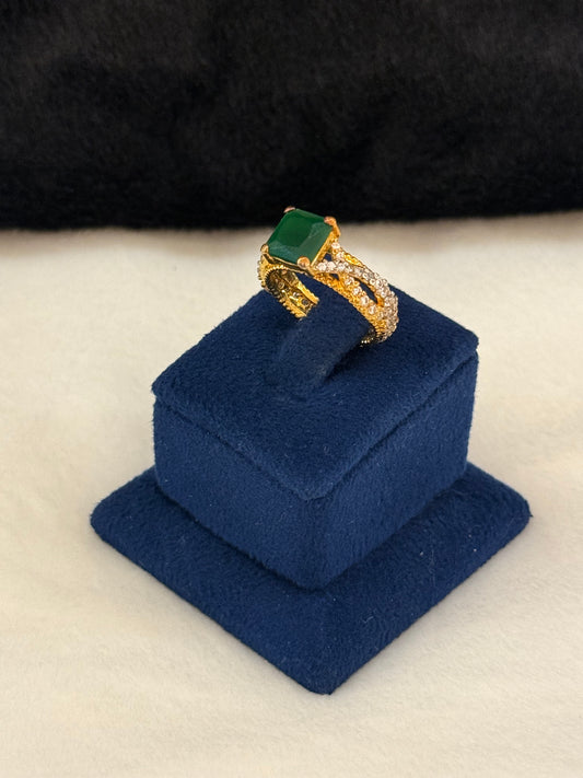 925 Silver GoldPlated Ring-Sr106
