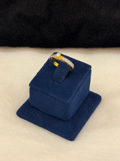925 Silver GoldPlated Ring-Sr107