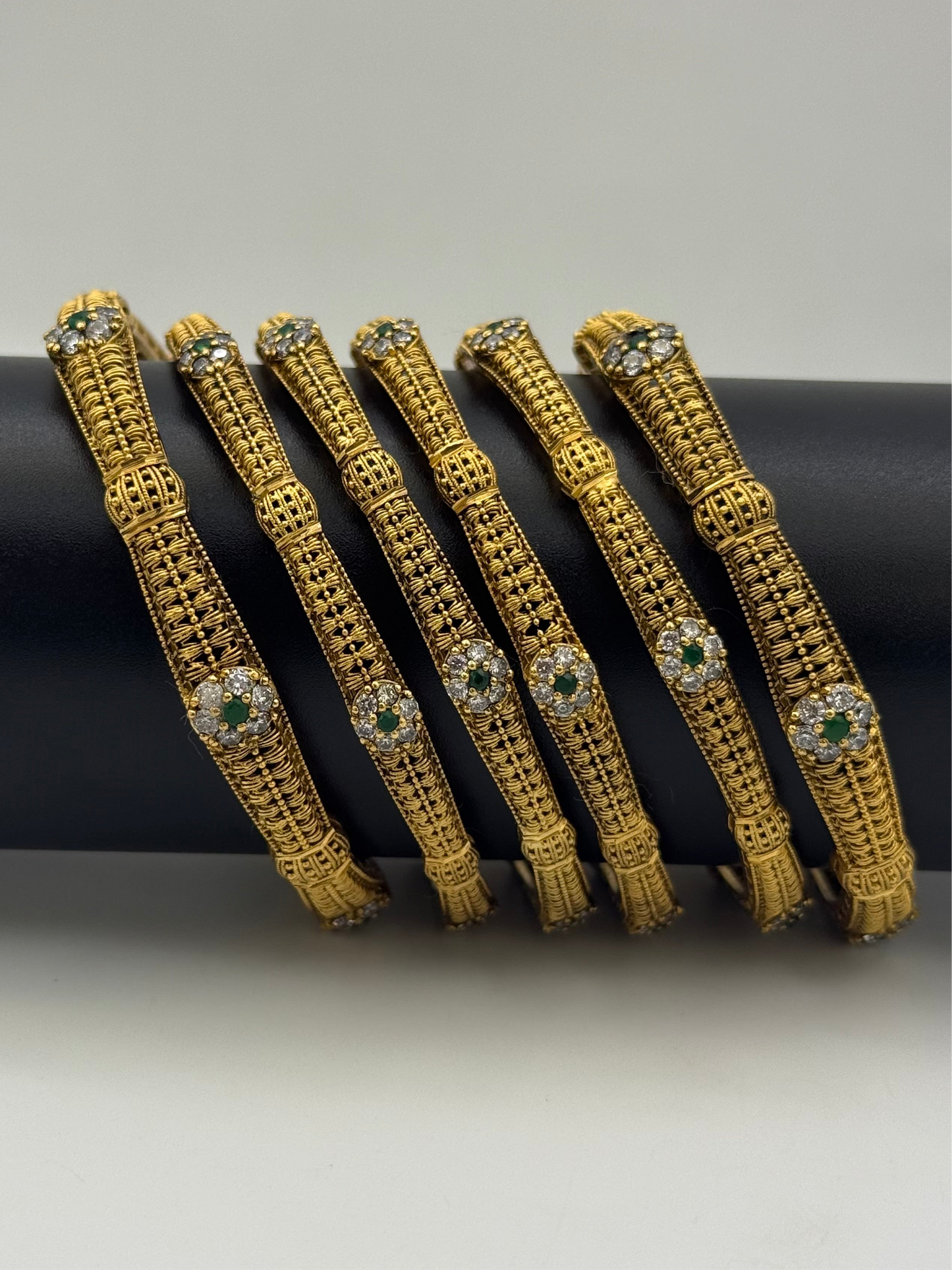 925 Silver Gold Plated Bangles-Sbg1