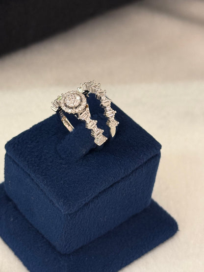 925 Silver Double Ring-Sr31