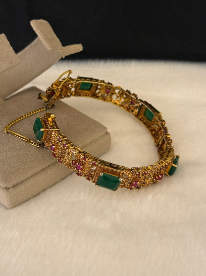 925 Silver Gold Plated Bangles-Sbg58