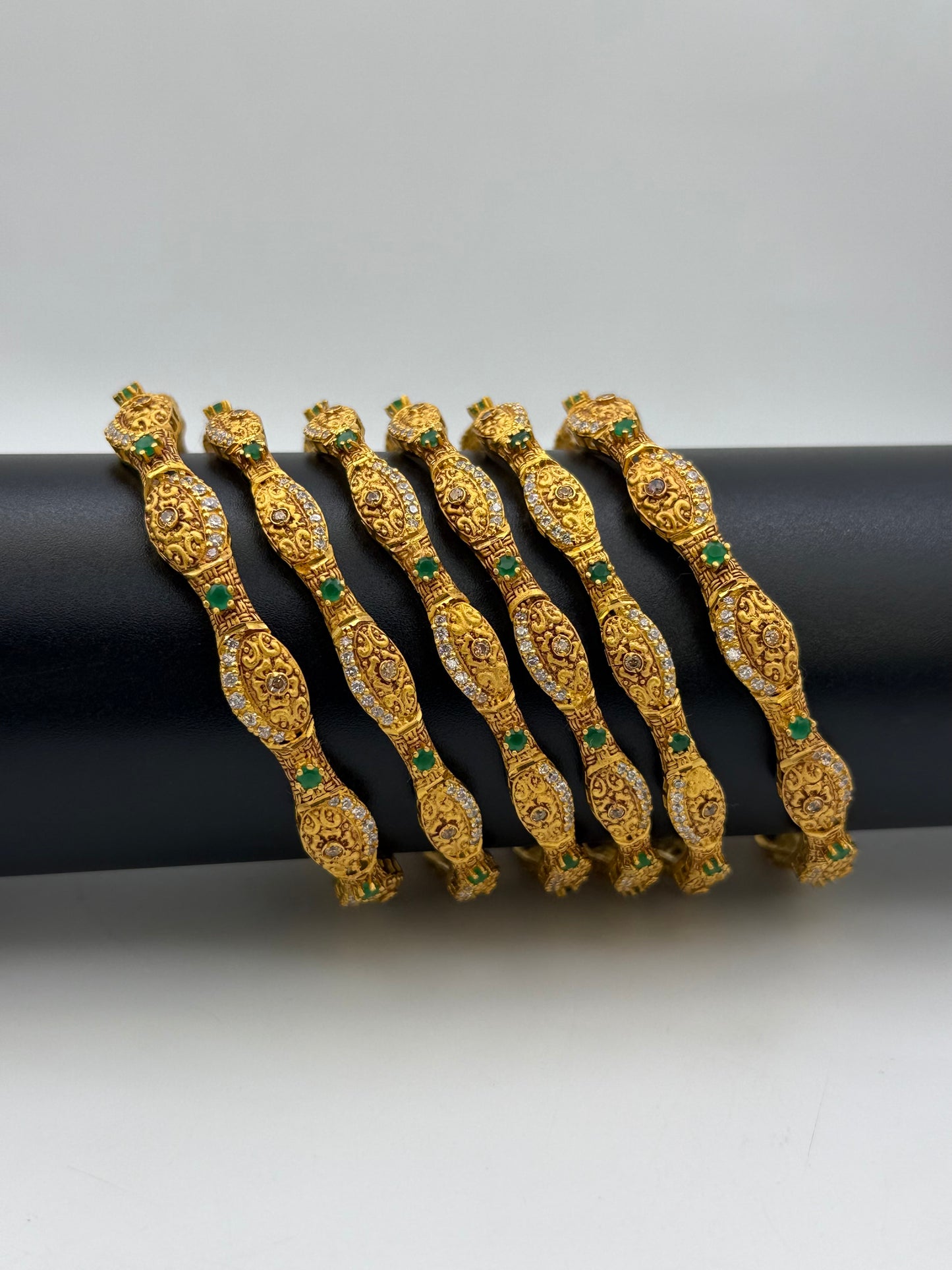 925 Silver Gold Plated Bangles-Sbg18