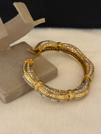 925 Silver Gold Plated Bangles-Sbg53