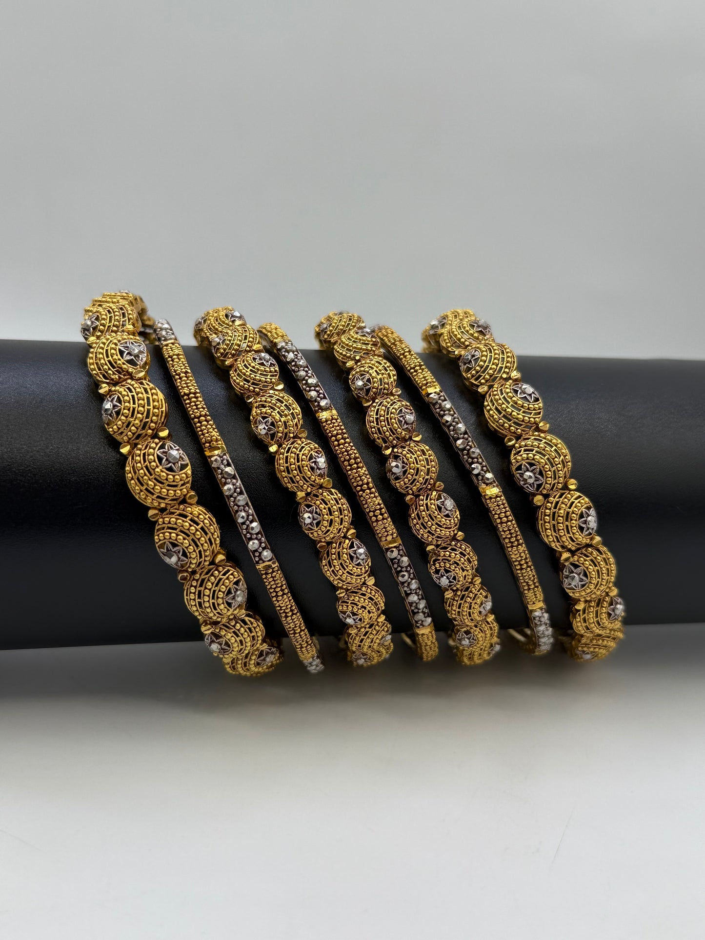 925 Silver Gold Plated Bangles-Sbg42