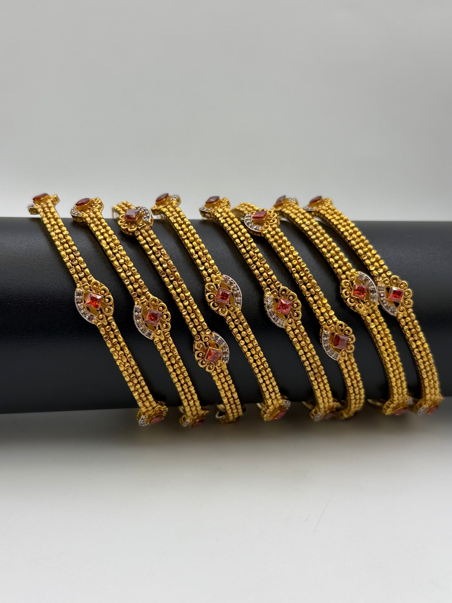 925 Silver Gold Plated Bangles-Sbg29