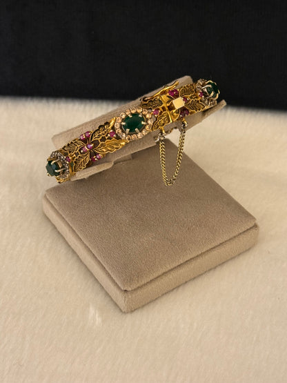 925 Silver Gold Plated Bangles-Sbg51