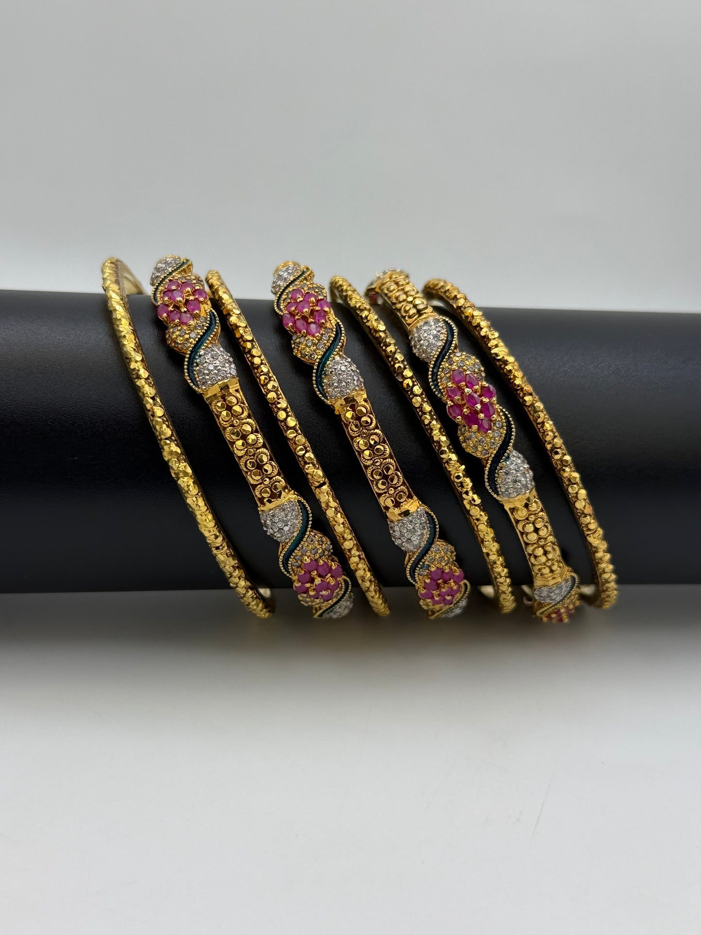 925 Silver Gold Plated Bangles-Sbg16