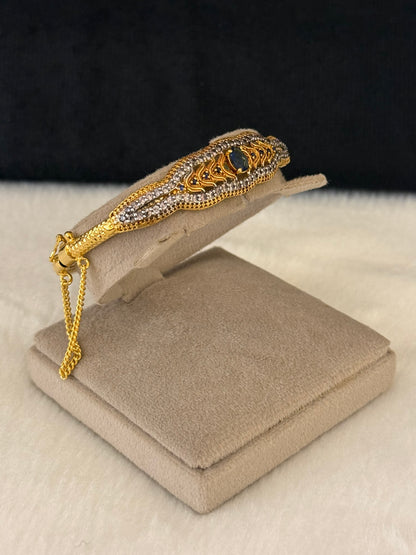 925 Silver Gold Plated Bangles-Sbg61