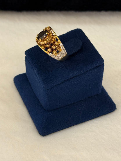 925 Silver GoldPlated Ring-Sr123