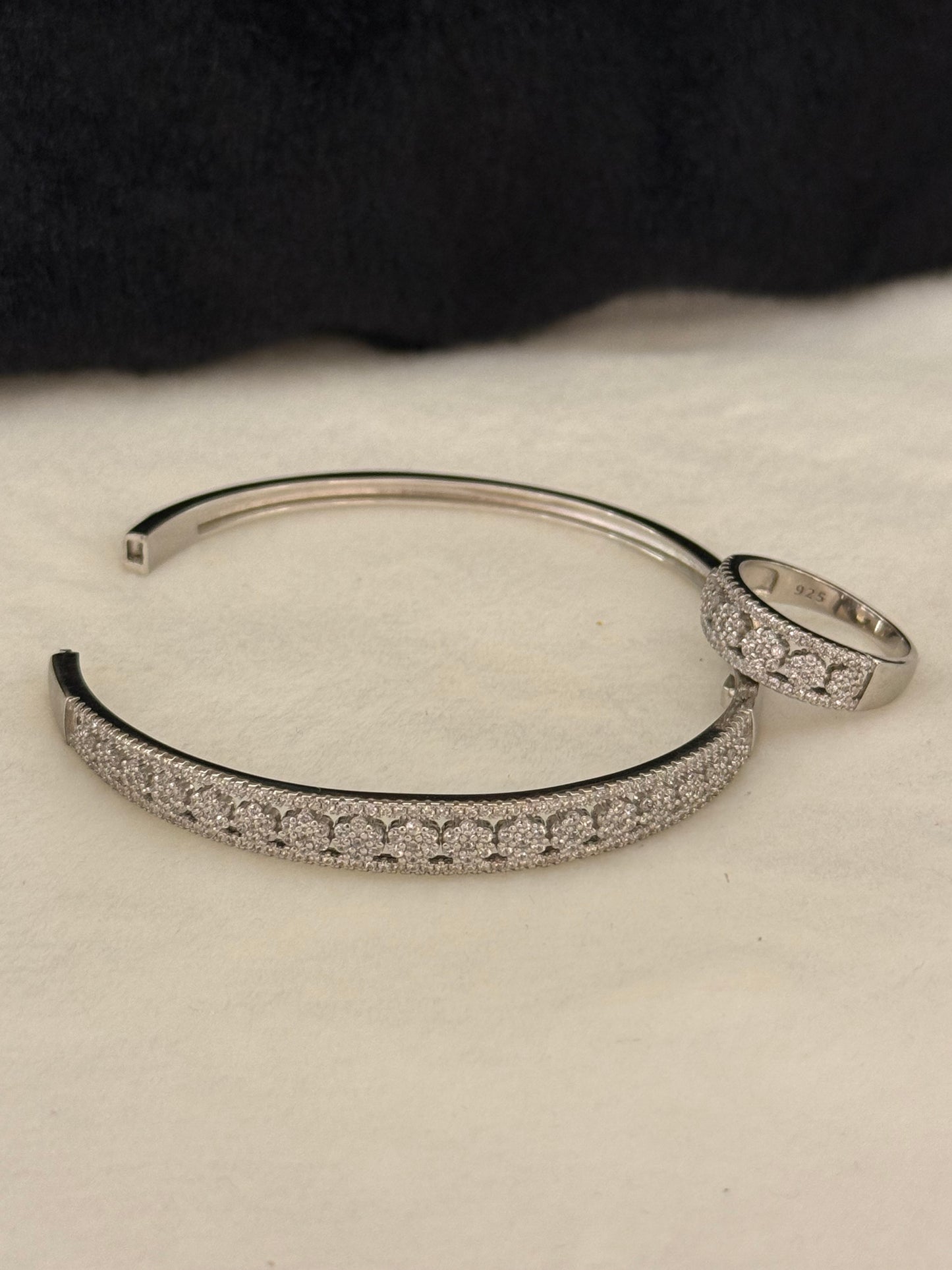 925 Silver Bracelet & Ring-SBS38