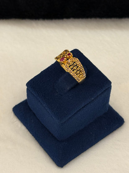 925 Silver GoldPlated Ring-Sr126
