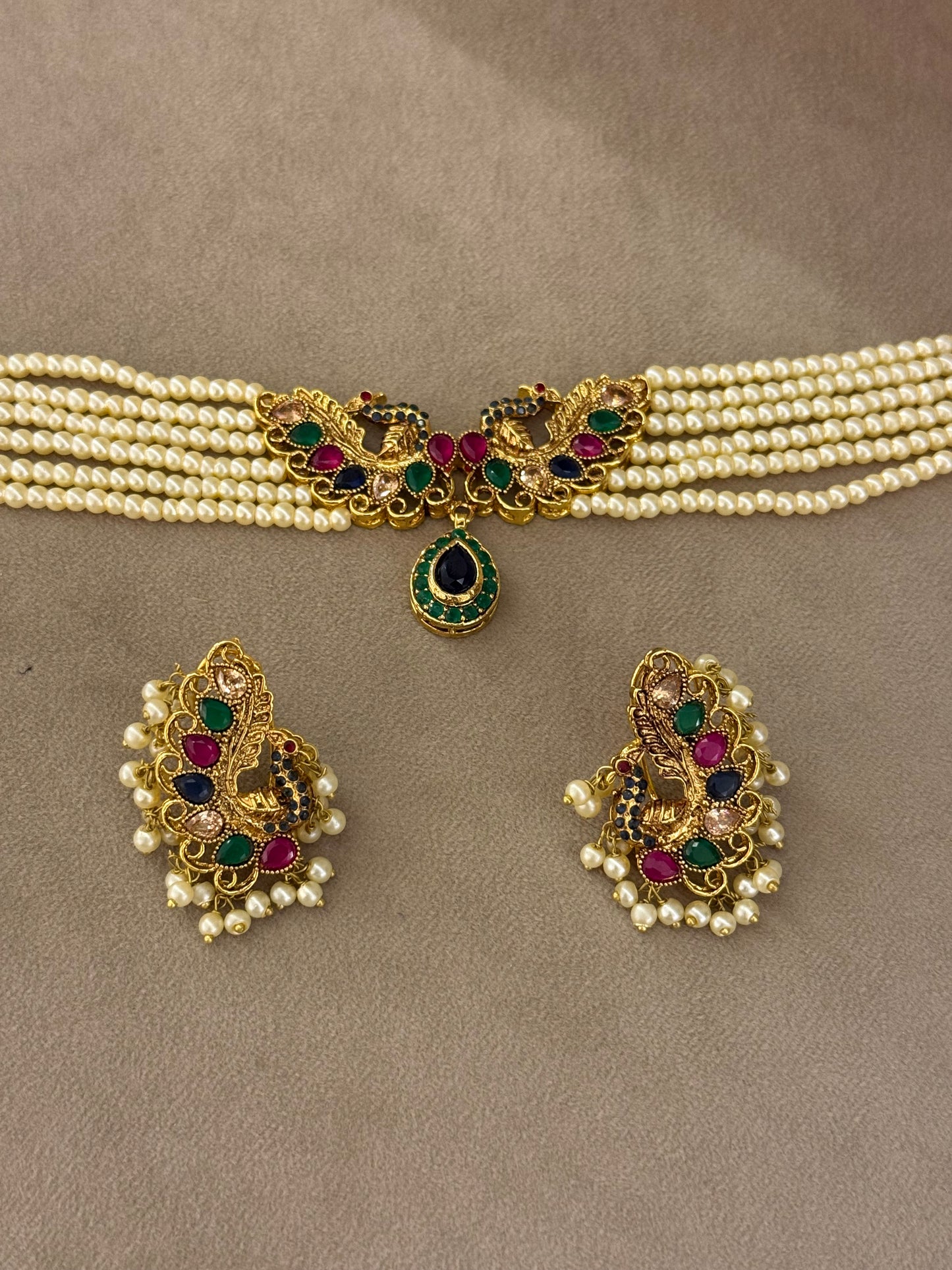 Goldplated Necklace Set-Bs161