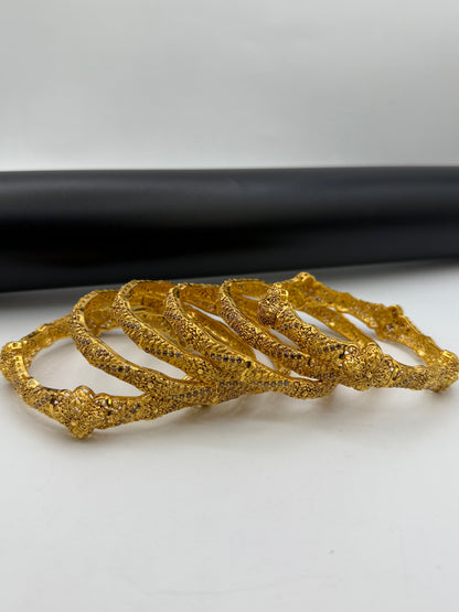 925 Silver Gold Plated Bangles-Sbg30