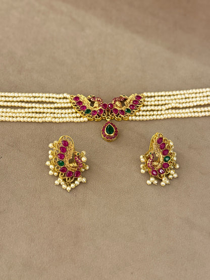 Goldplated Necklace Set-Bs161