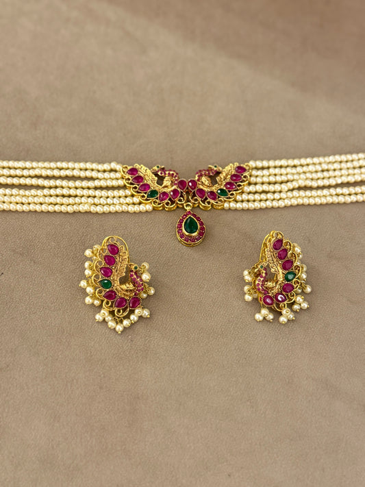 Goldplated Necklace Set-Bs161