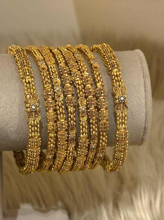 925 Silver Gold Plated Bangles-Sbg46