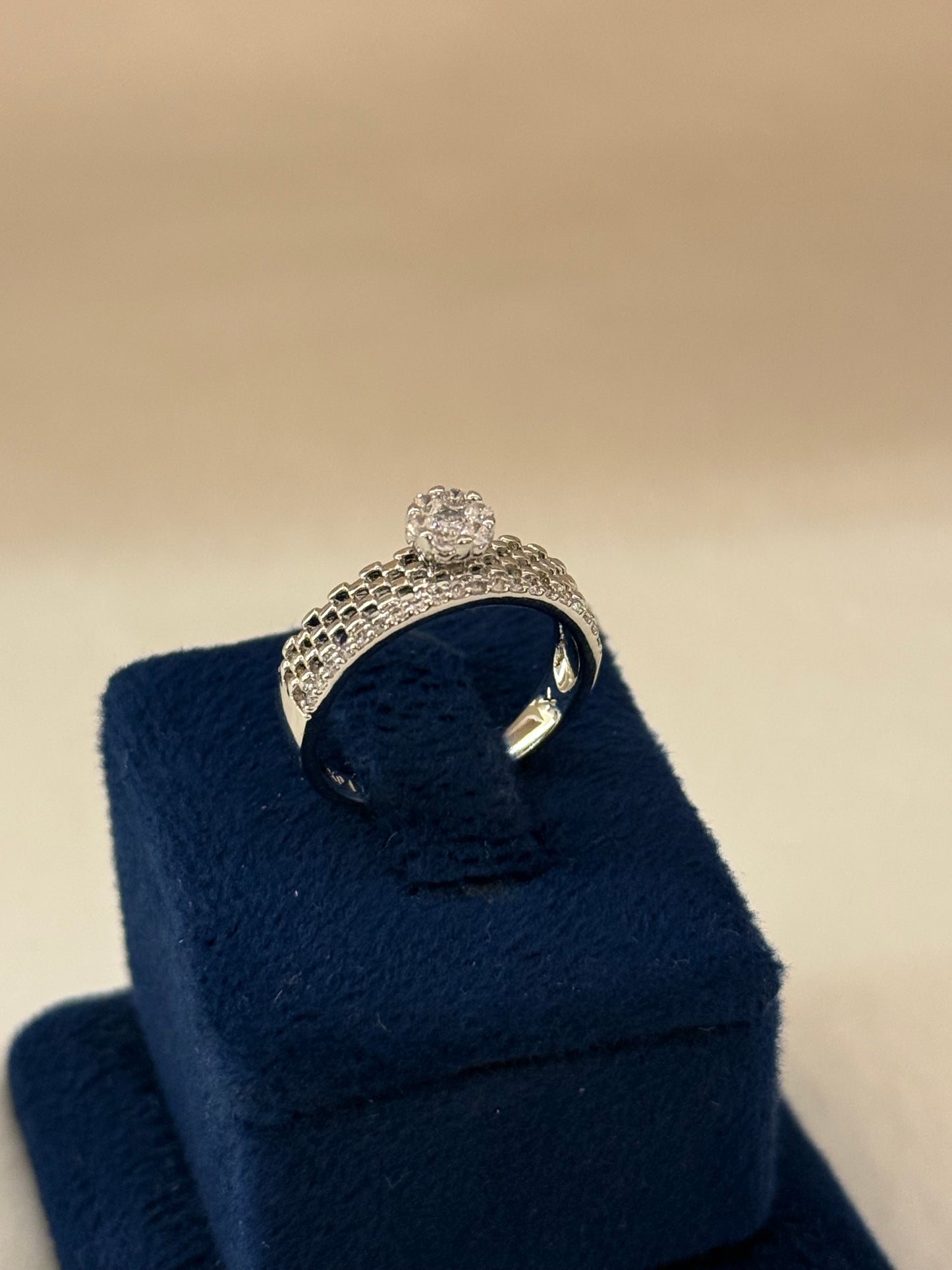 Rhodium Plated Ring-R263