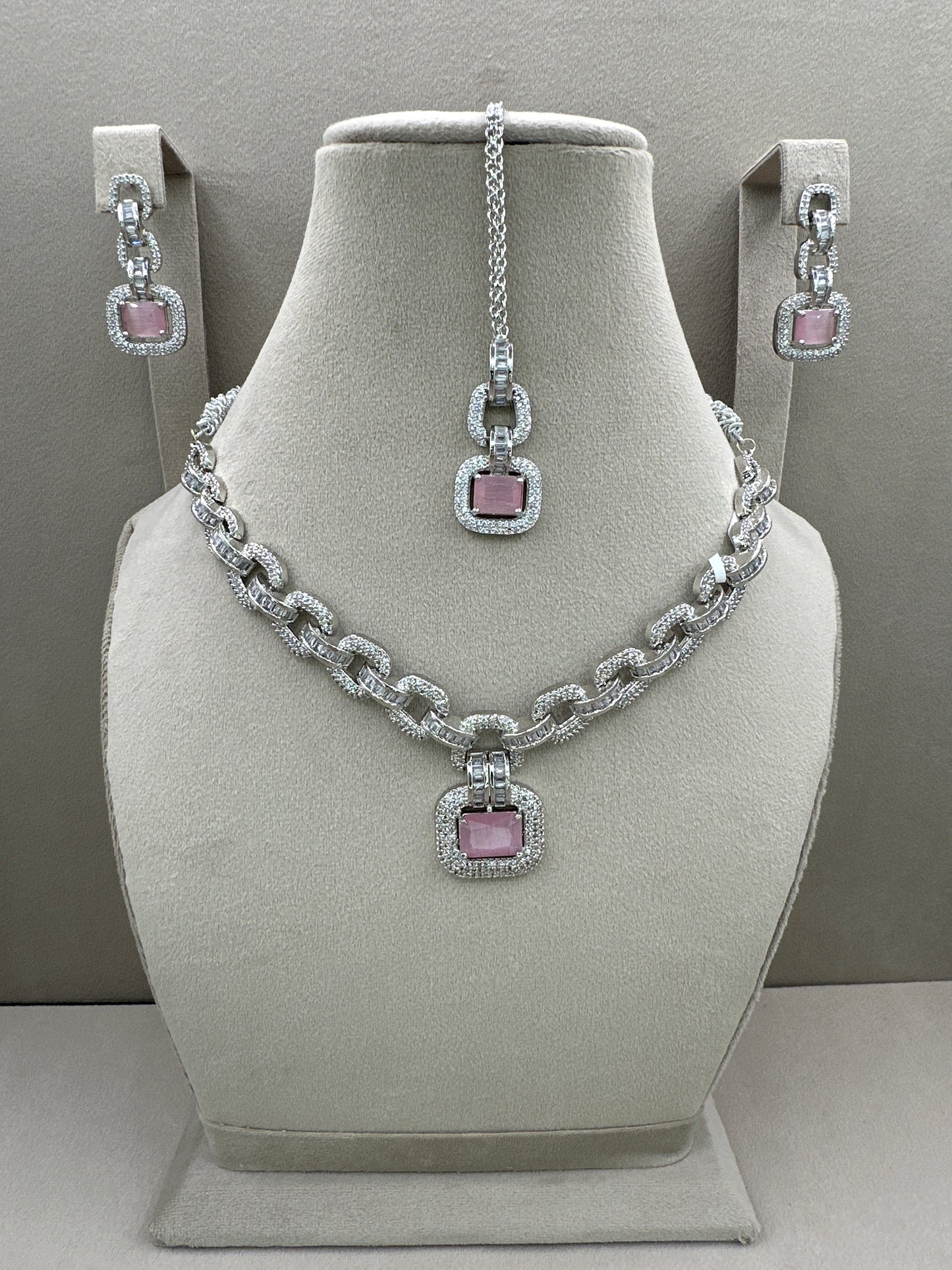 Chain Style Necklace Set-with Bindya-Ns6