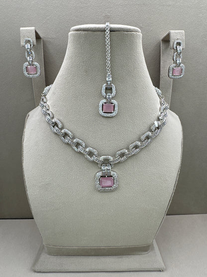 Chain Style Necklace Set-with Bindya-Ns6