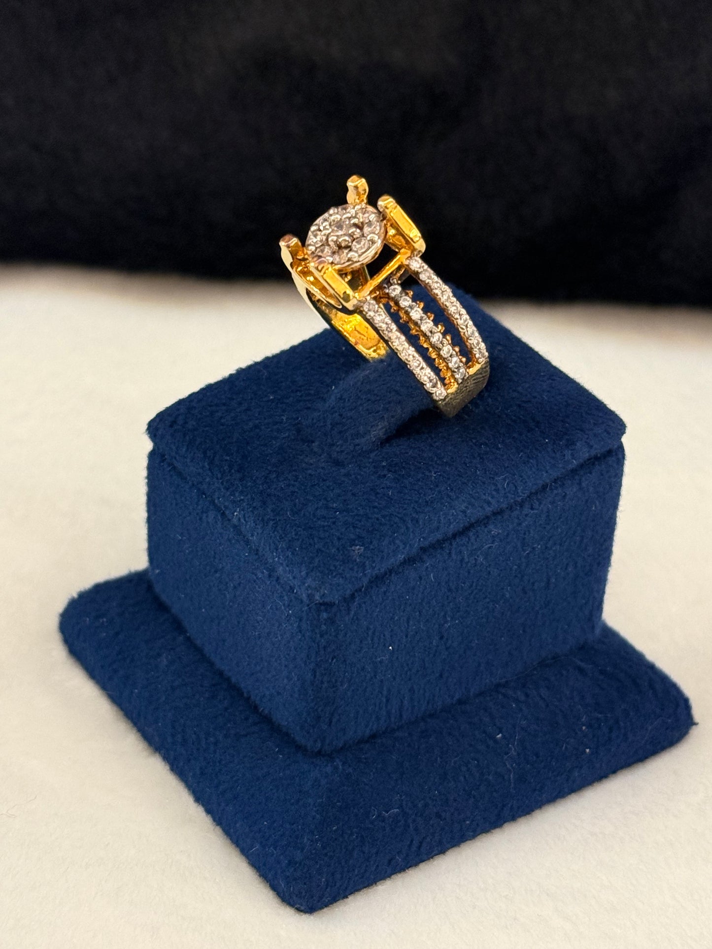 925 Silver GoldPlated Ring-Sr102